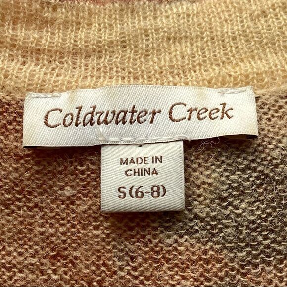 Coldwater Creek Painted Autumn Wool Blend Cardigan Size Small - Picture 9 of 13